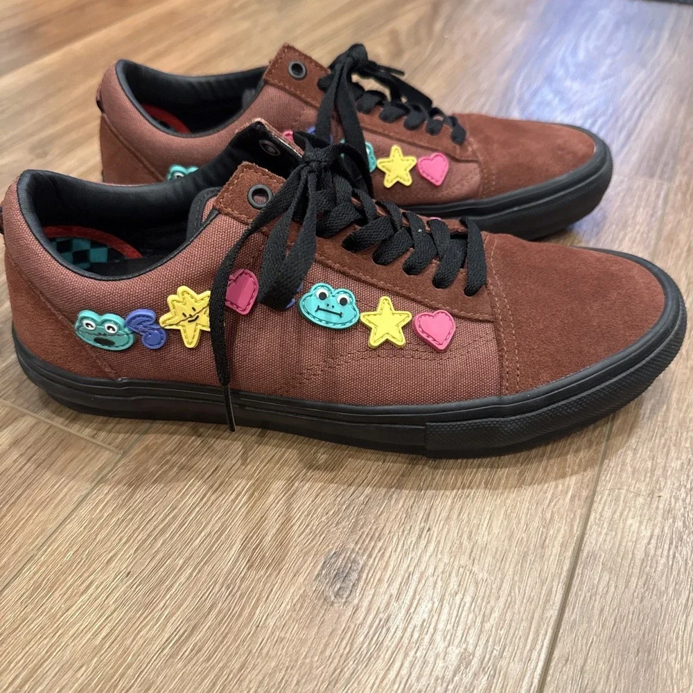 Frog Skateboards x Vans Skate Old Skool Rust Color Popcush Retro Style Size 10